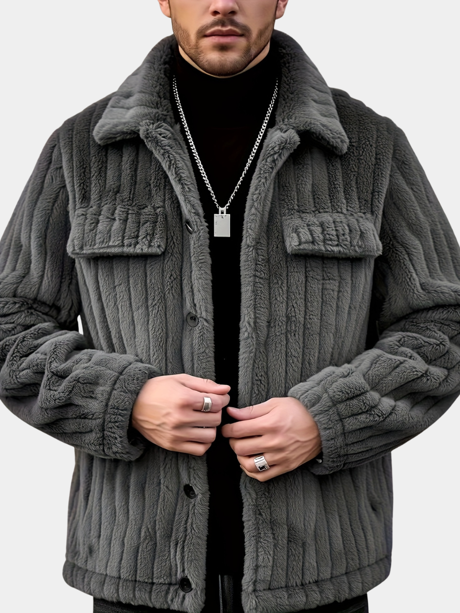 Dorvelli | Men's Jacket – Lapel Front Stripe Trim