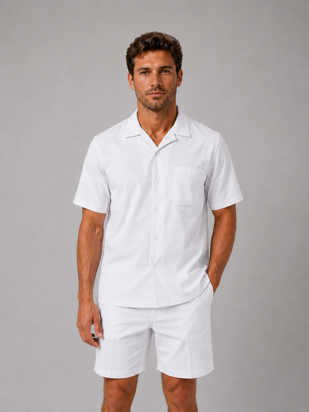 Dorvelli | Men's Two-Piece Set – Linen Look Co-ord