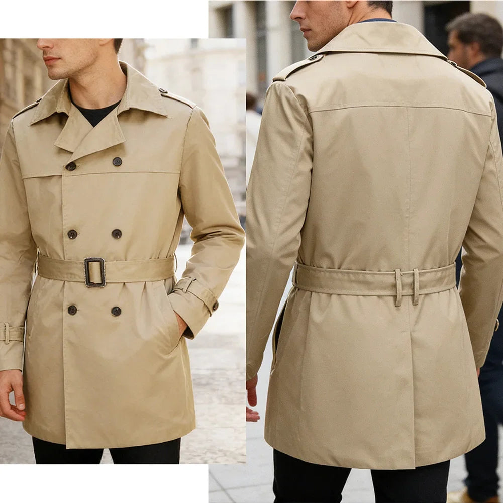 Dorvelli | Men's Trench Coat – Mid Length Classic Cut