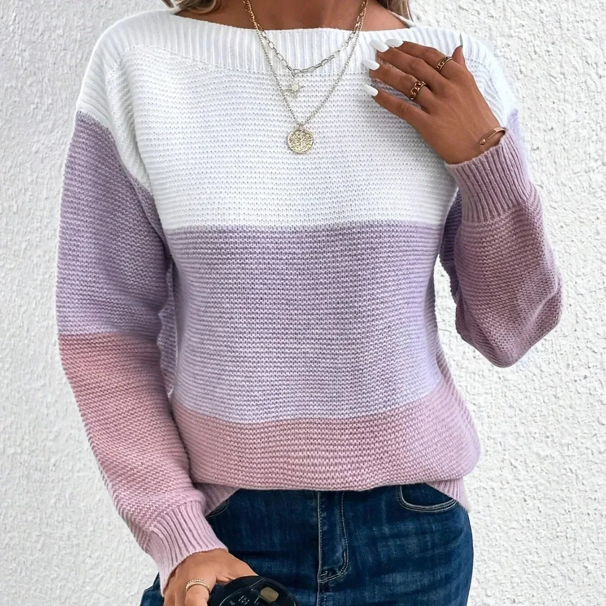Women's Colour Block Jumper
