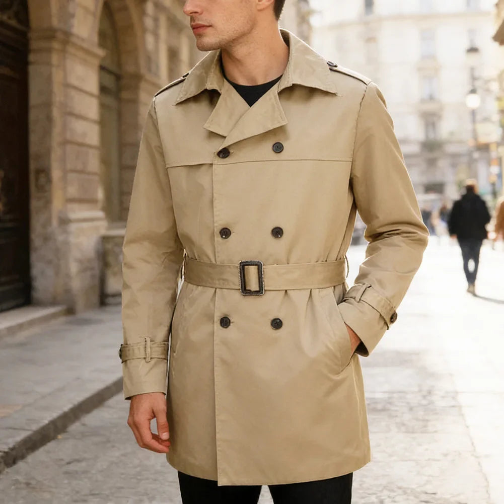 Dorvelli | Men's Trench Coat – Mid Length Classic Cut