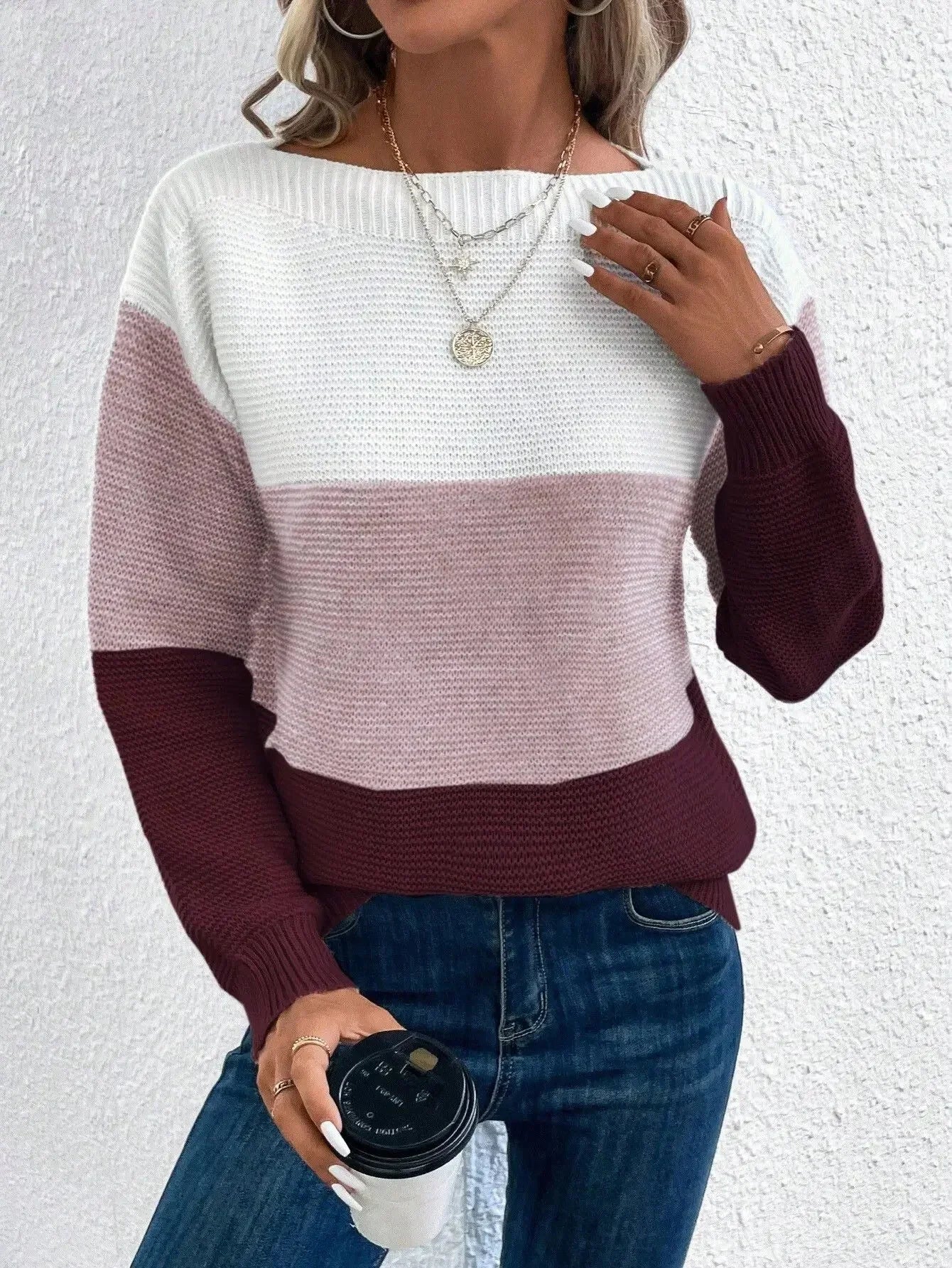 Women's Colour Block Jumper
