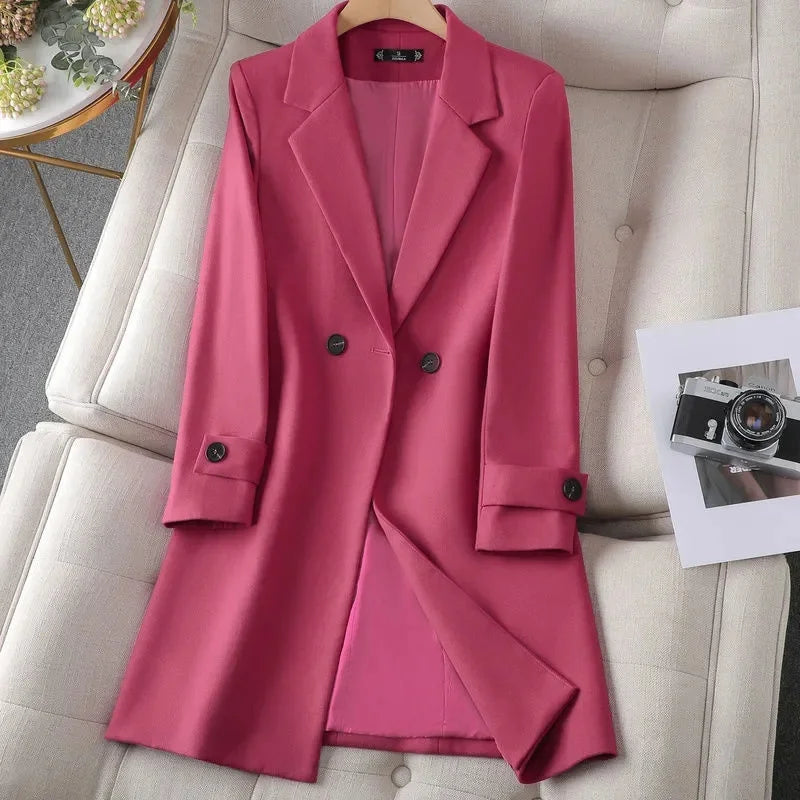 Dorvelli | Women's Blazer Coat – Belted Button Cuff