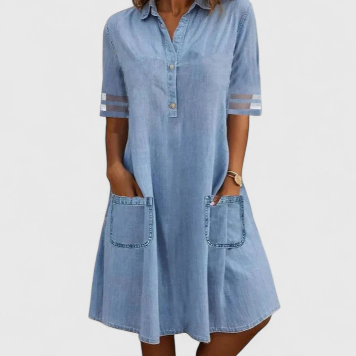 Dorvelli | Women's Midi Dress – Figure Flattering Denim