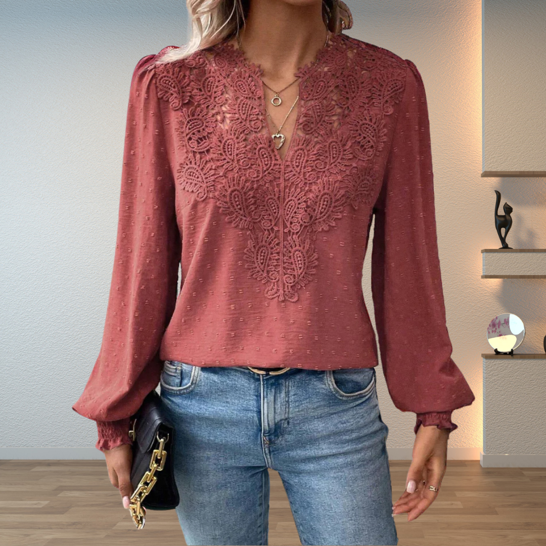 Dorvelli | Women's Blouse – Elegant Lightweight Lace Detail