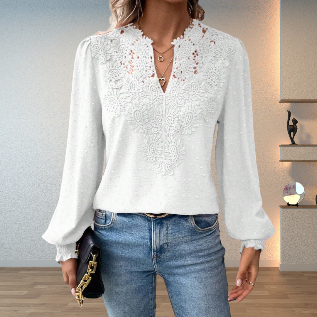 Dorvelli | Women's Blouse – Elegant Lightweight Lace Detail