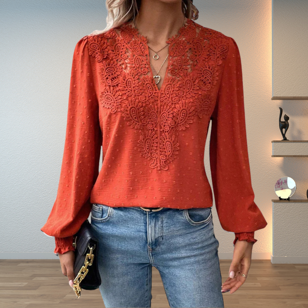 Dorvelli | Women's Blouse – Elegant Lightweight Lace Detail