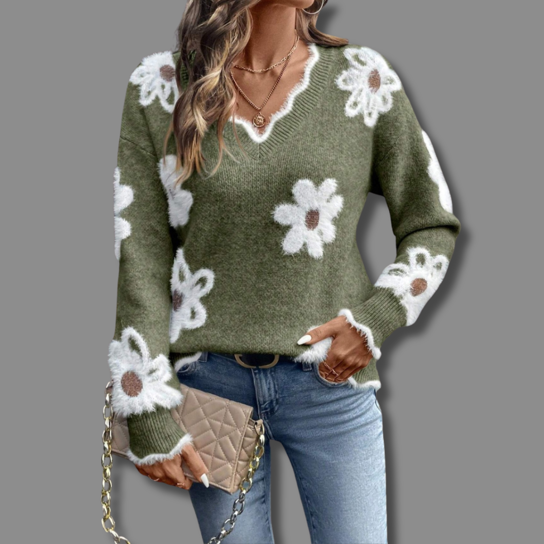 Women's V Neck Jumper