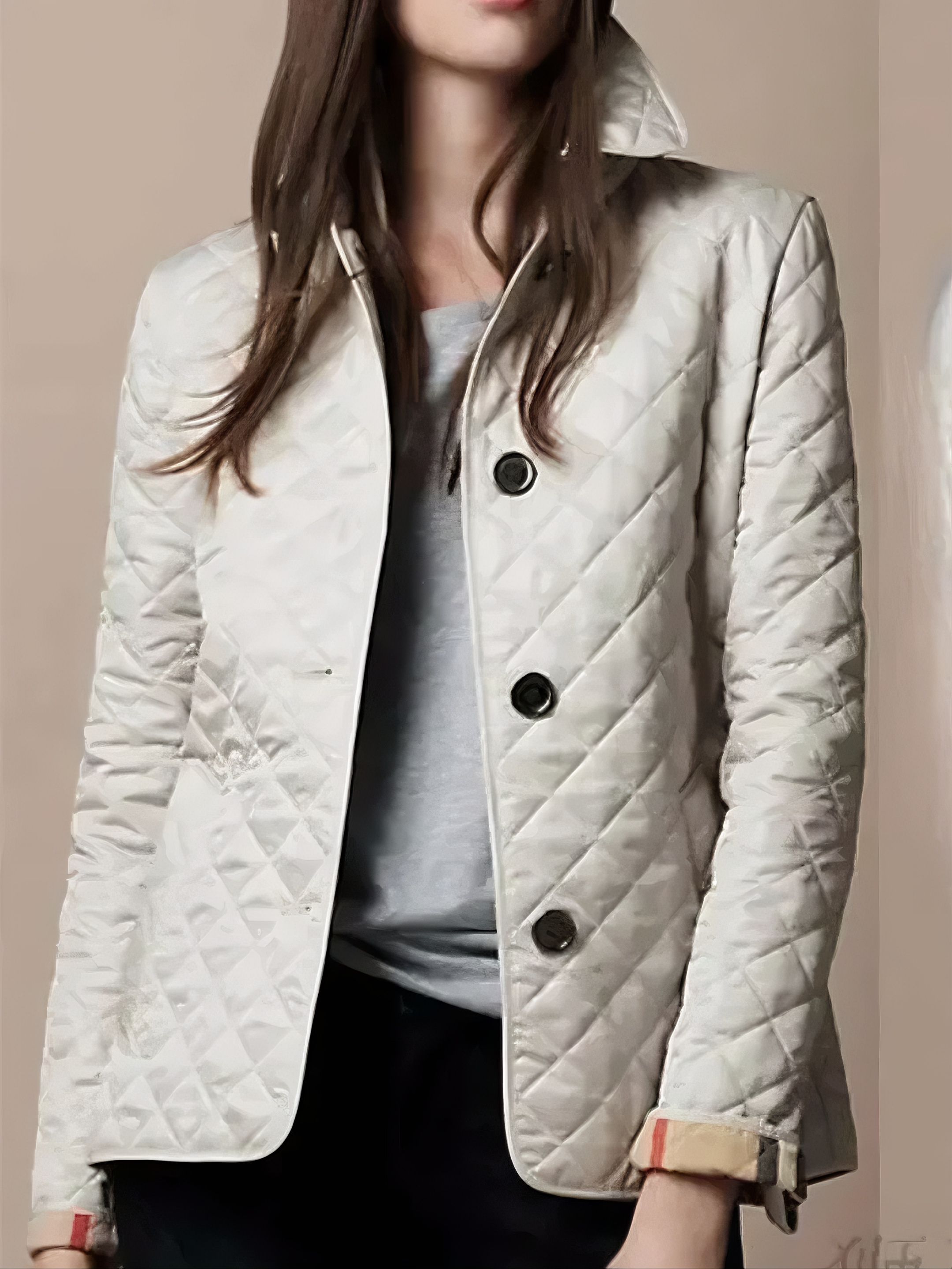 Dorvelli | Women’s Quilted Jacket – Button-Front Collared Coat