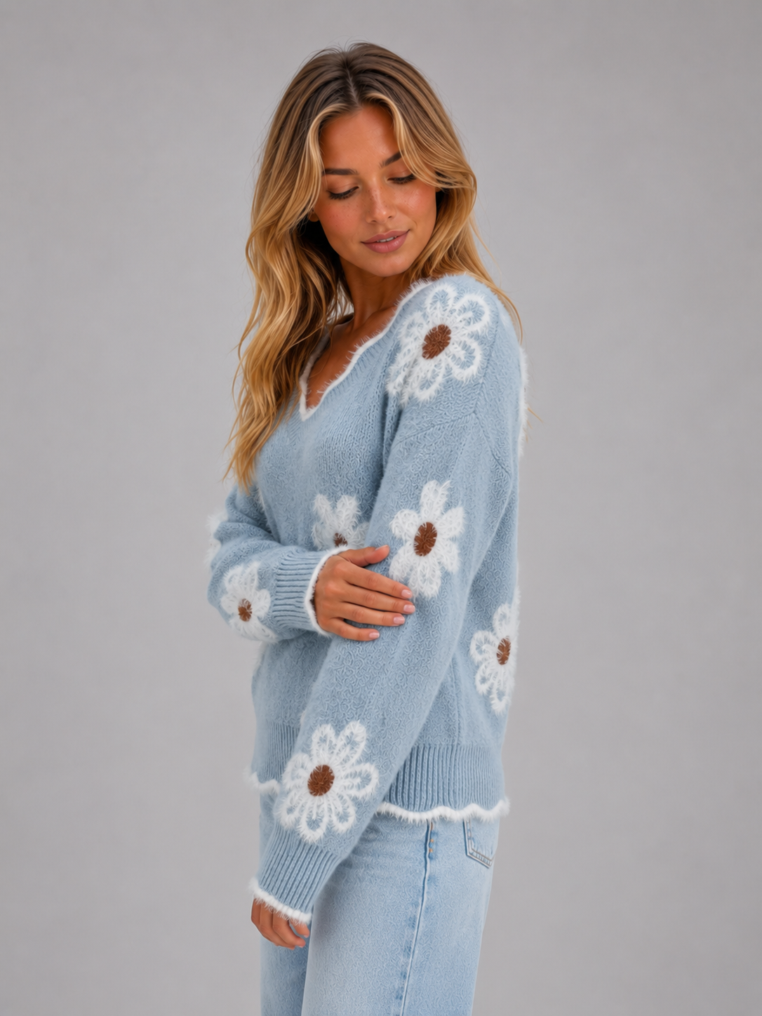 Women's Floral Motif Jumper