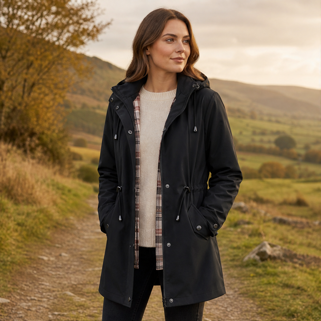 Ashbury 3-in-1 Parka – Detachable Hood Check Lined Drawstring Waist