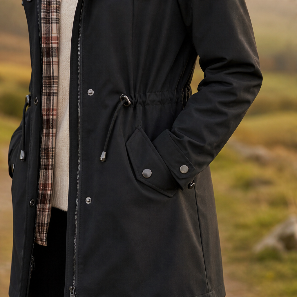 Ashbury 3-in-1 Parka – Detachable Hood Check Lined Drawstring Waist