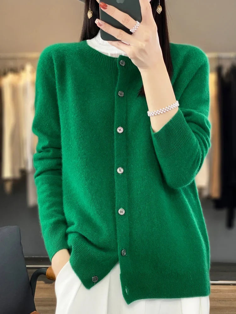 Aurelia Crew Neck Knit Cardigan