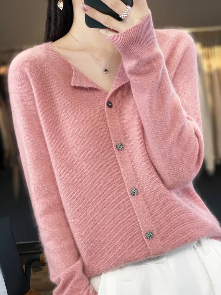 Aurelia Crew Neck Knit Cardigan