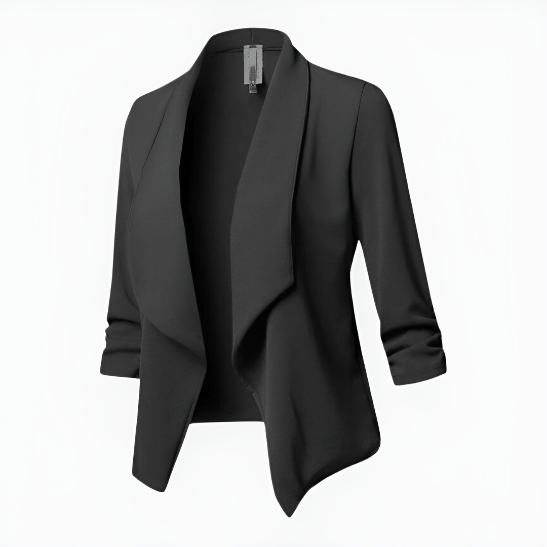 Aurelie Shawl Collar Blazer – Black