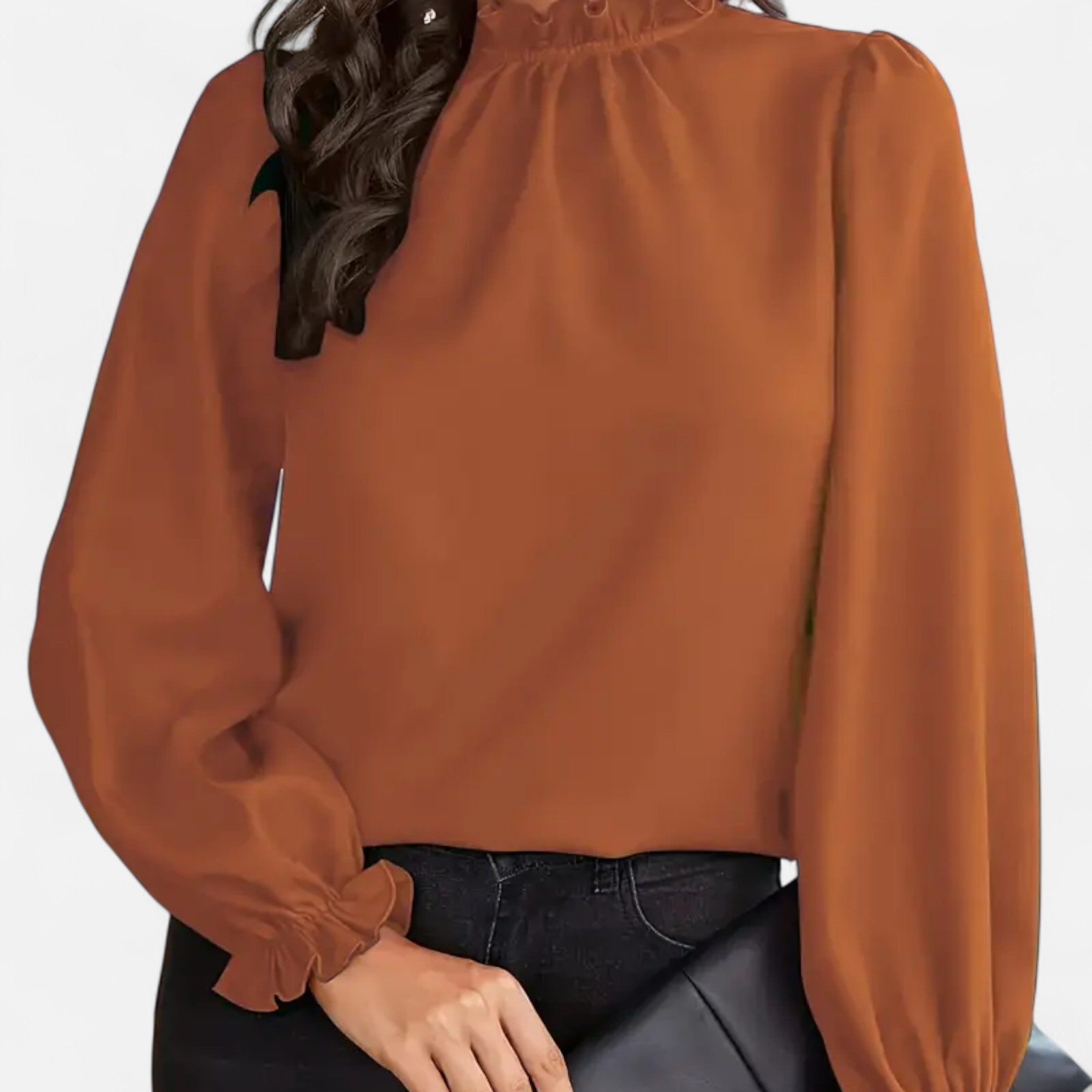 Dorvelli | Women’s Blouse – Elegant Ruffle Collar