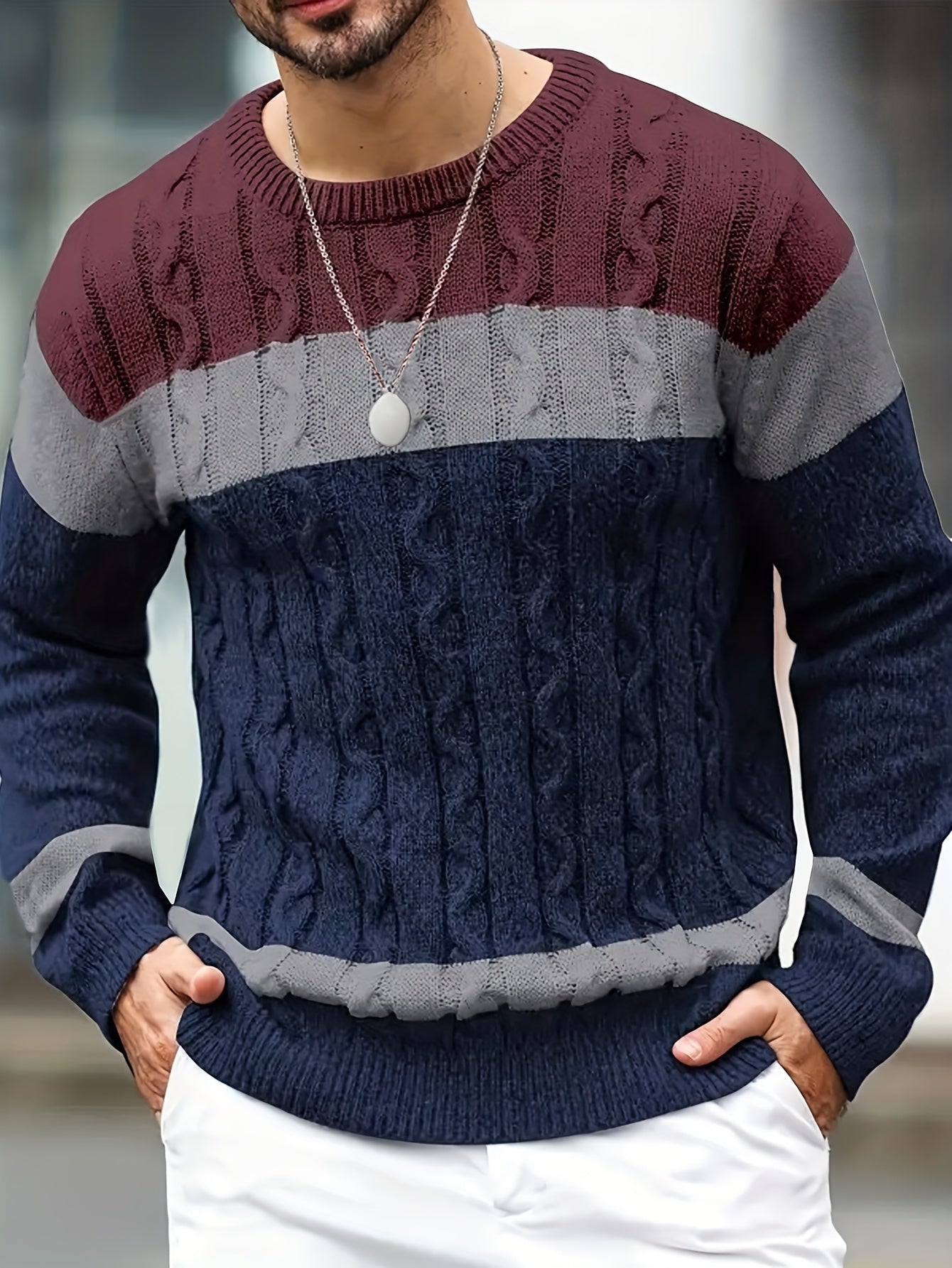 Men’s Cable Knit Jumper