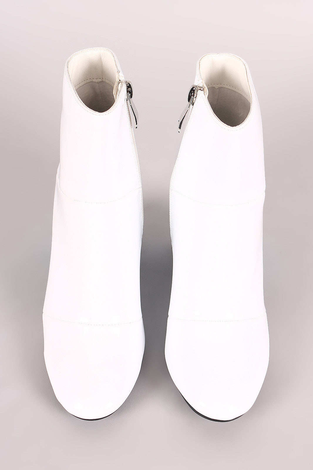 Beatrix Glossy Block Heel Ankle Boots
