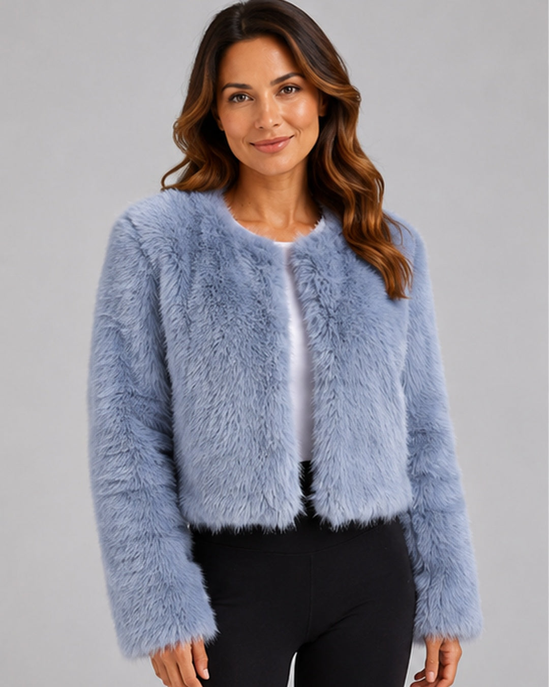 Women's Cropped Plush Jacket