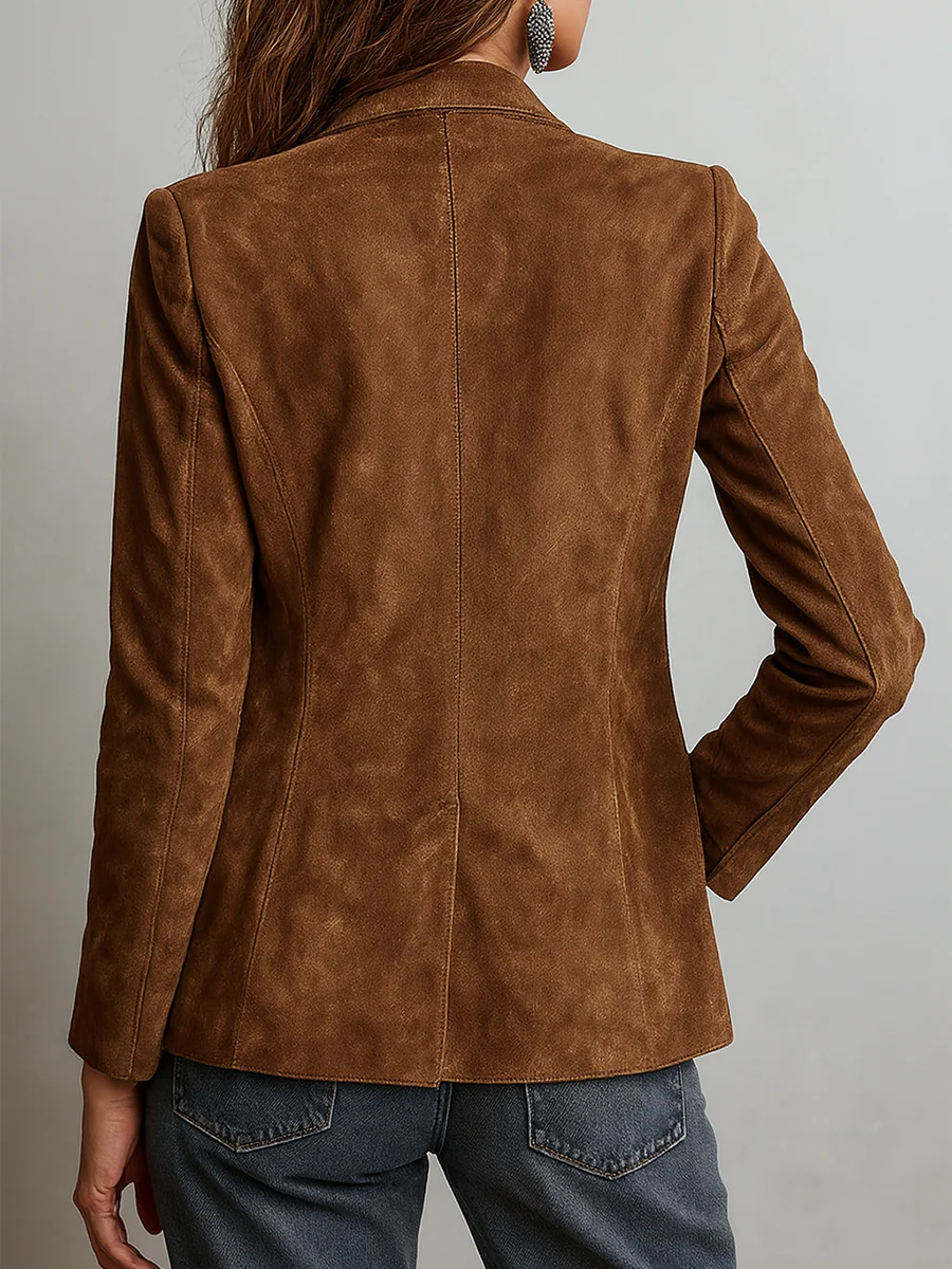 Bramwell Contrast Stitch Retro Jacket - Brown