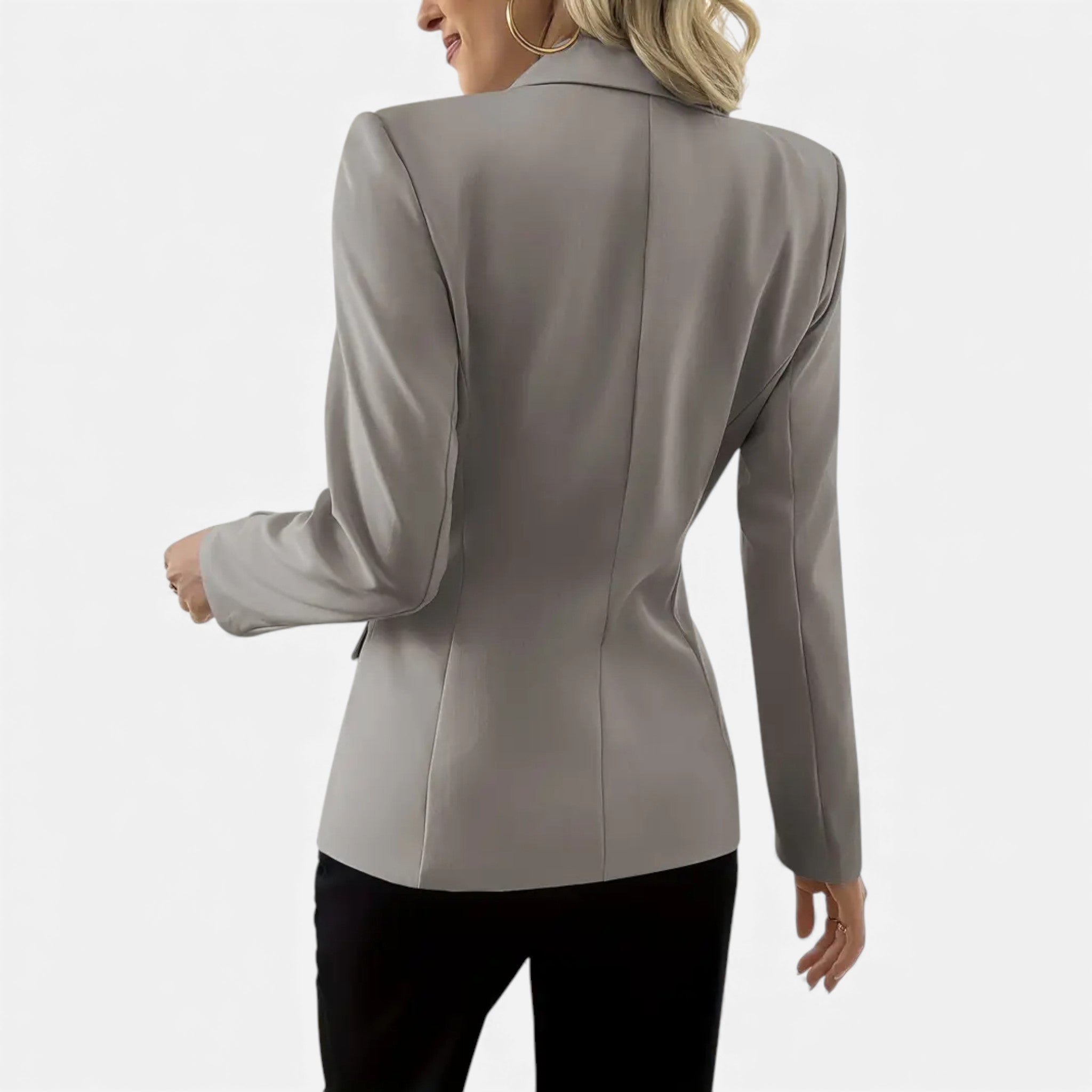 Dorvelli | Women’s Classic Single-Breasted Blazer – Timeless Solid Elegance