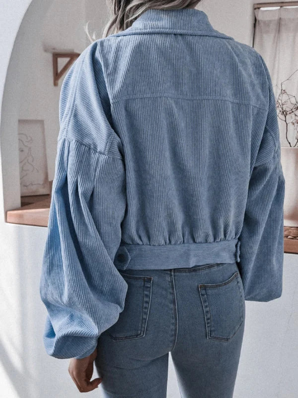 Calla Oversized Corduroy Aviator Jacket