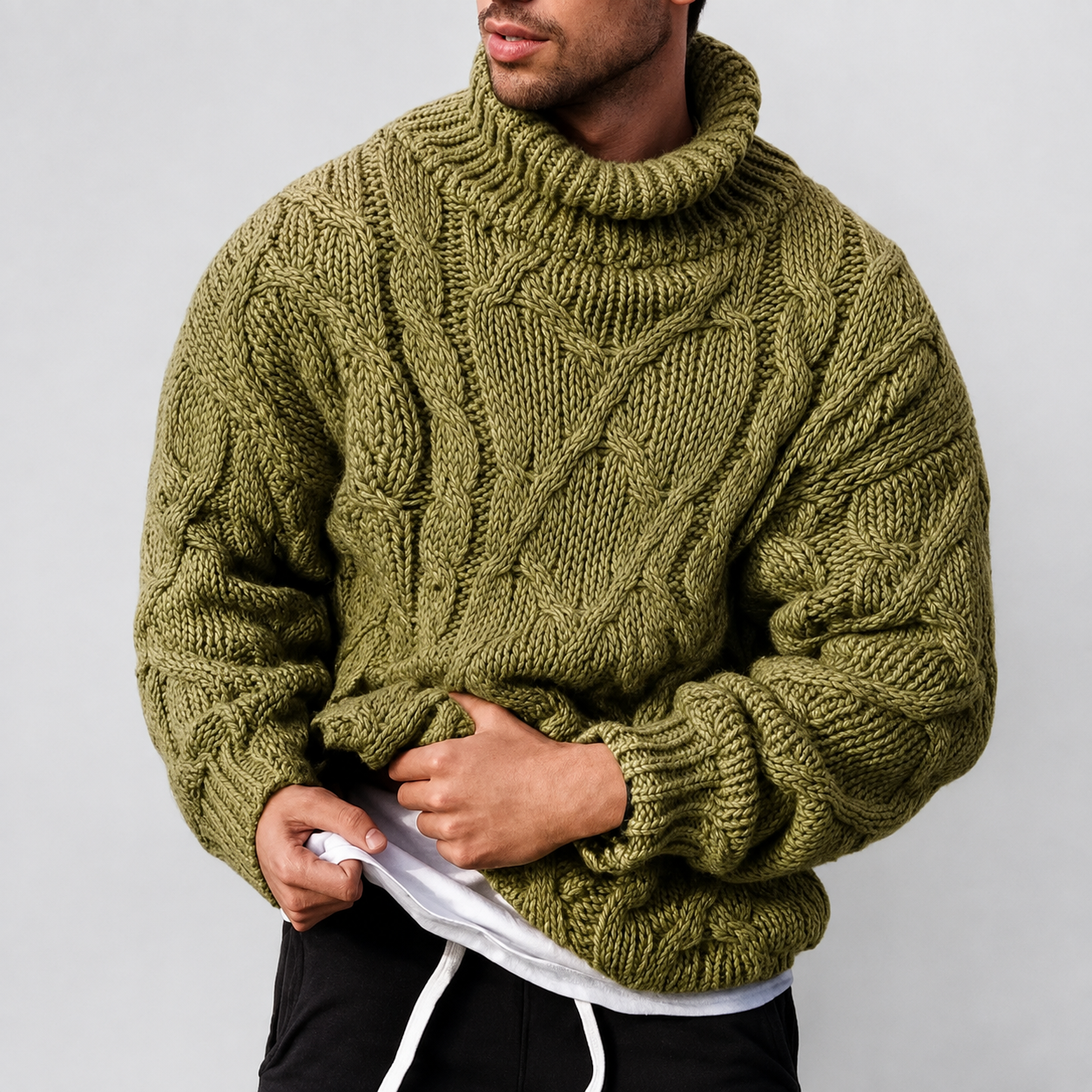 Men’s Chunky Cable Jumper