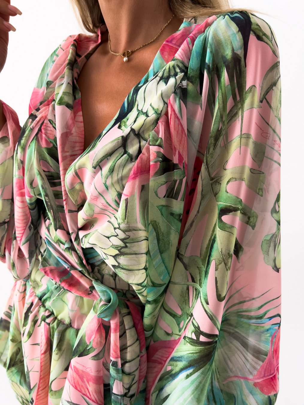 Dorvelli | Women's Two-Piece Set – Neck Wrap Front Tie