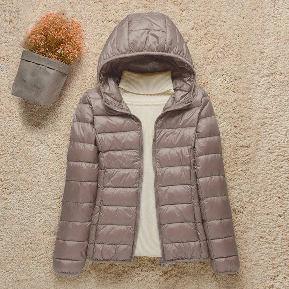 Dorvelli | Women's Quilted Jacket – Packable Hooded Zip