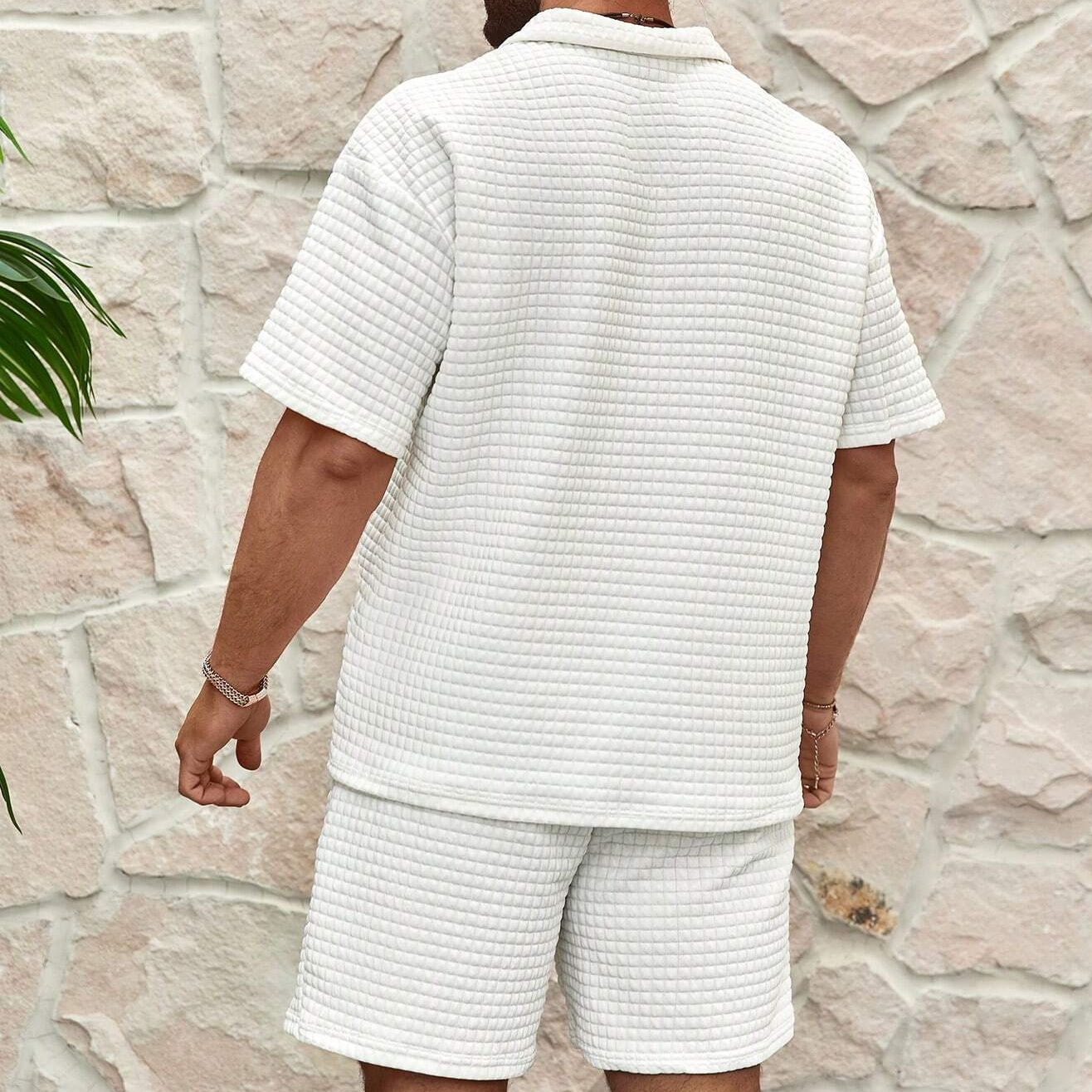 Dorvelli | Men's Two-Piece Set – Half Zip Polo
