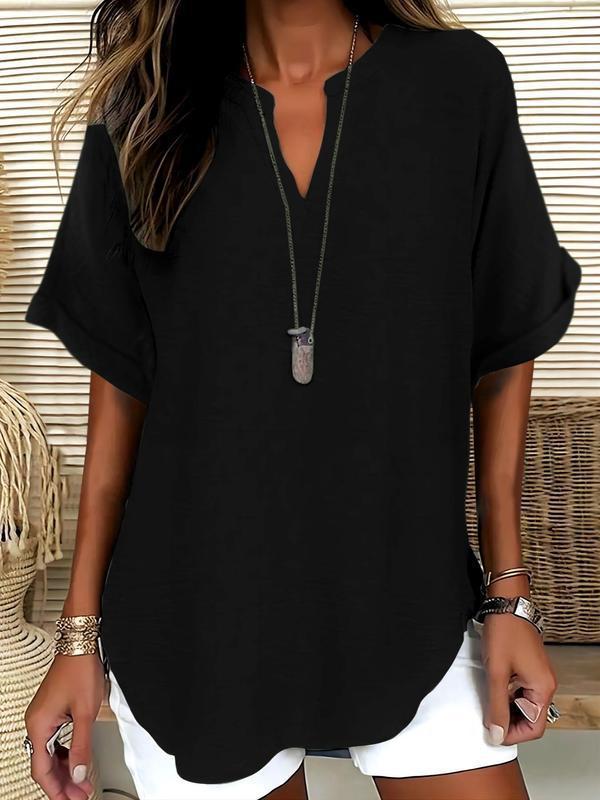 Dorvelli | Women's Blouse – Atasia Touch Notched