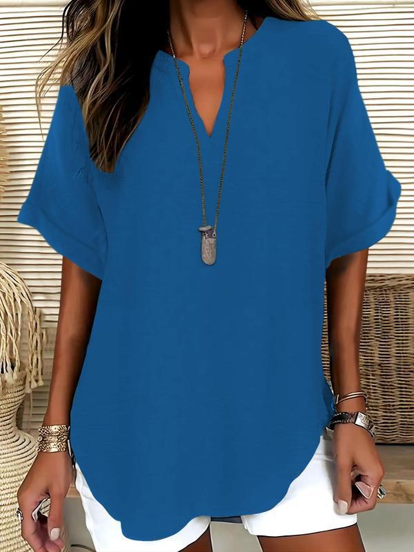 Dorvelli | Women's Blouse – Atasia Touch Notched