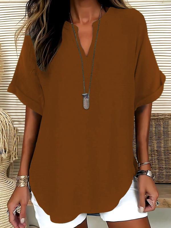 Dorvelli | Women's Blouse – Atasia Touch Notched