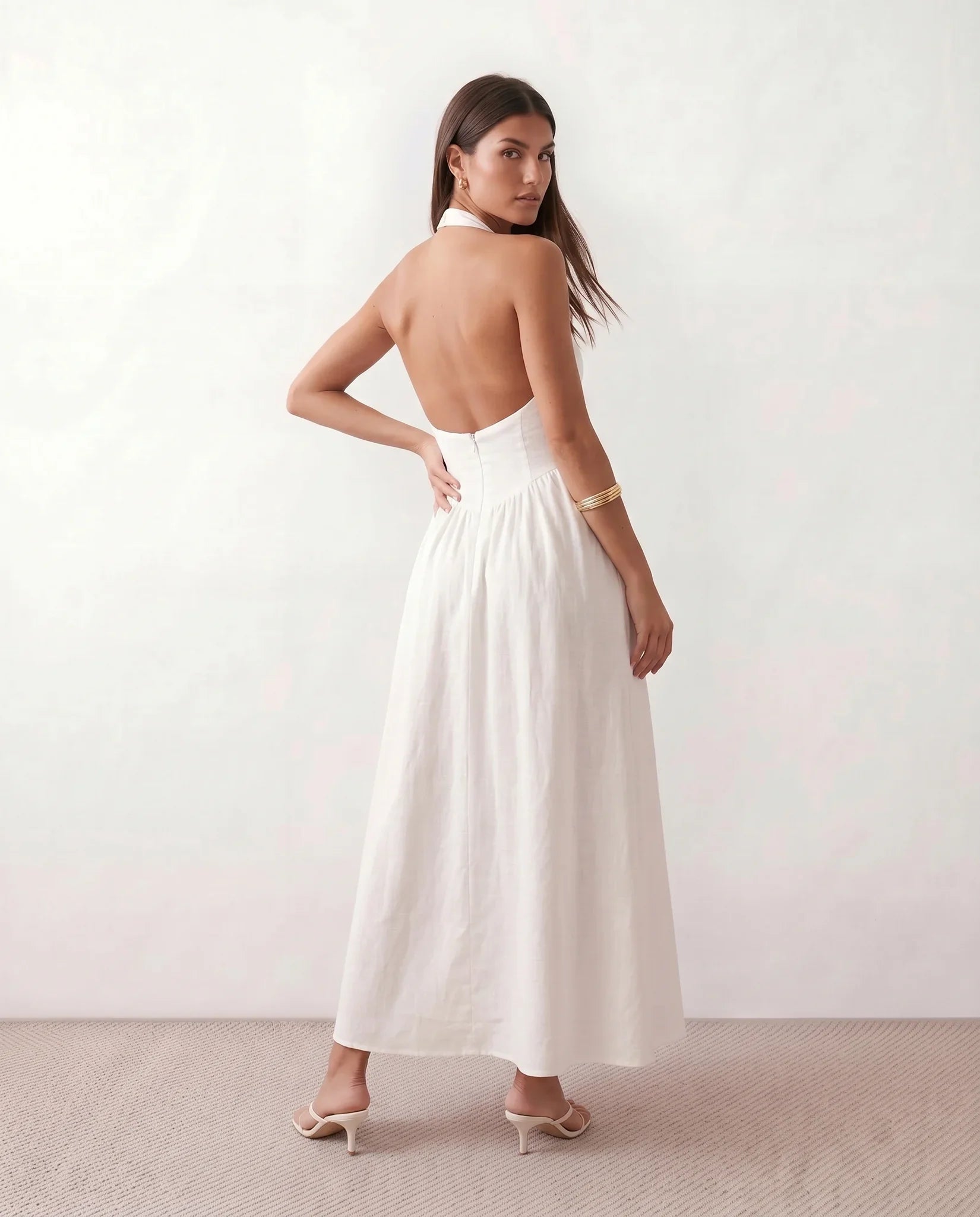Dorvelli | Women's Maxi Dress – Aurora Basque Waist