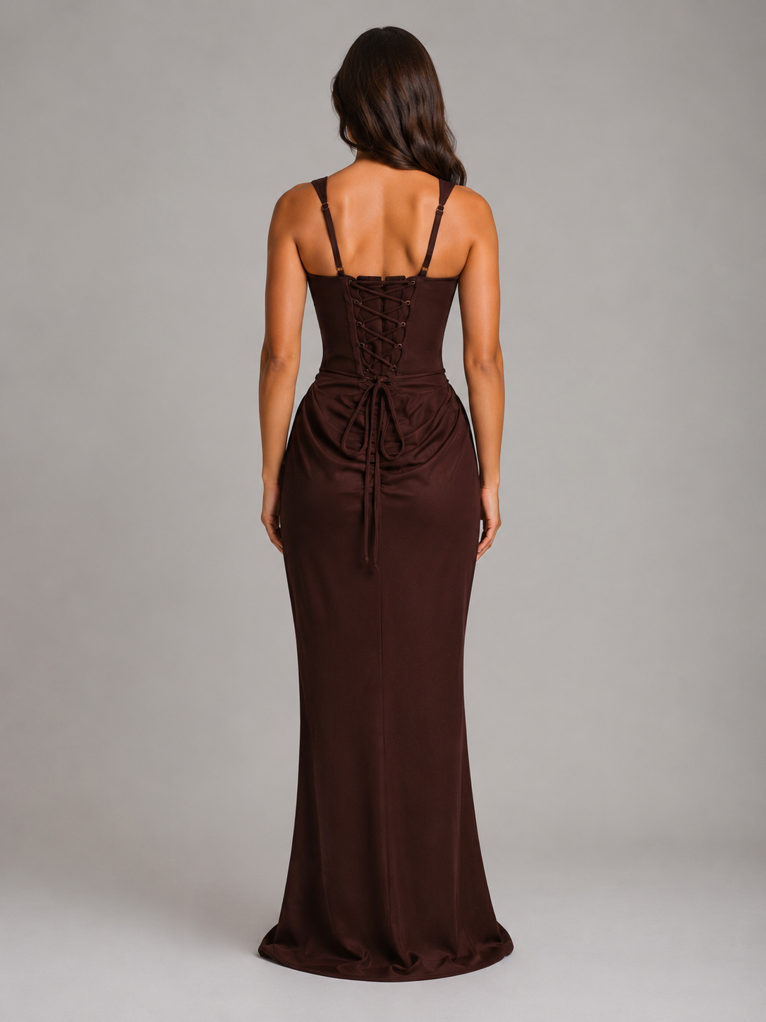 Dorvelli | Women's Maxi Dress – Bodycon Draped Corset