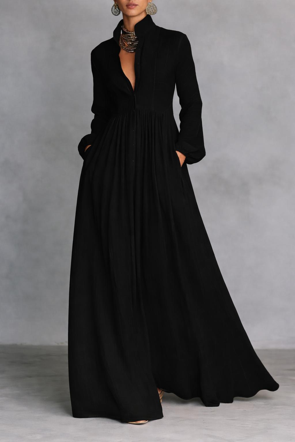 Dorvelli | Women's Maxi Dress – Button Front