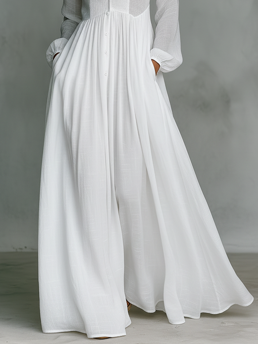 Dorvelli | Women's Maxi Dress – Button Front