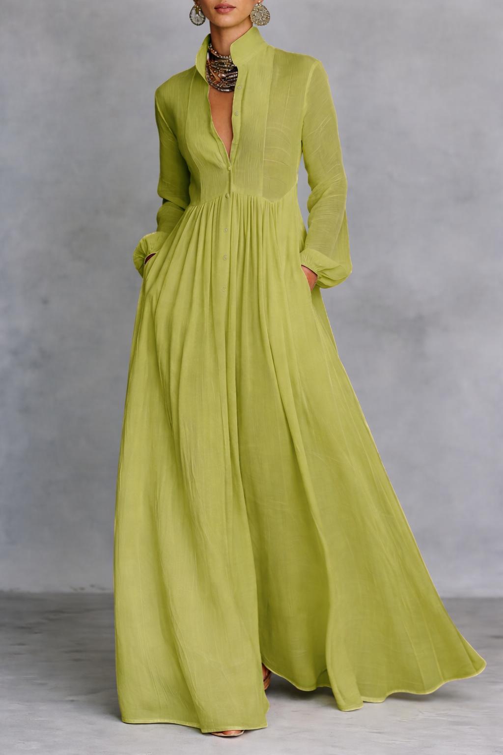Dorvelli | Women's Maxi Dress – Button Front