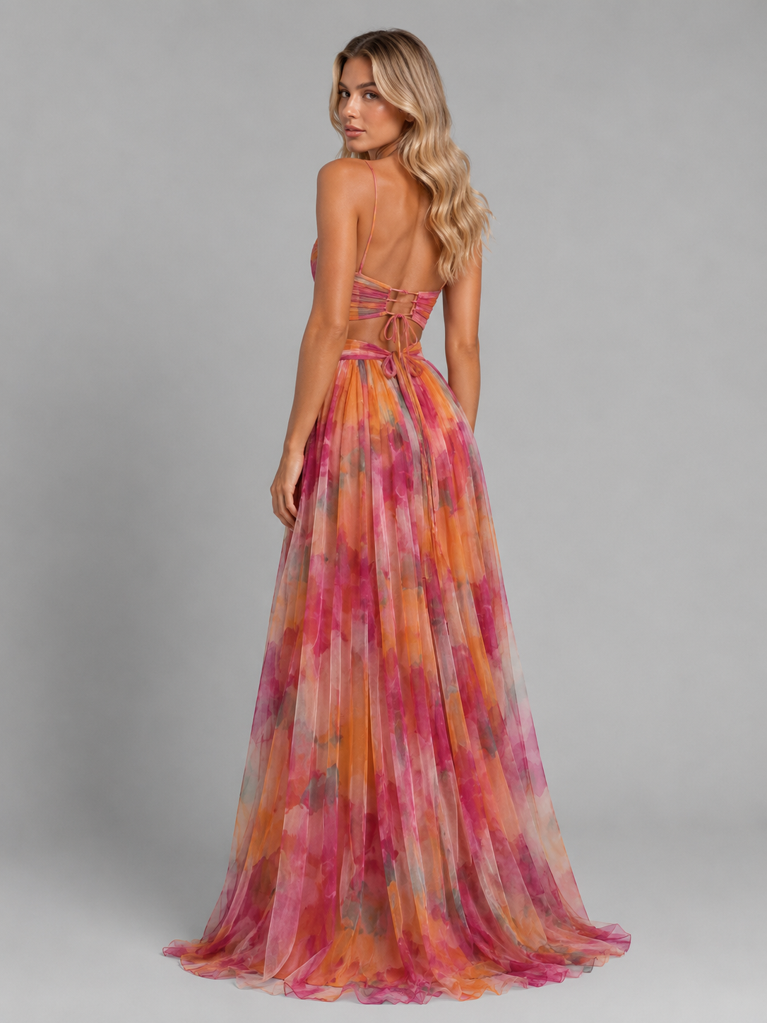 Dorvelli | Women's Maxi Dress – Floral V-Neck