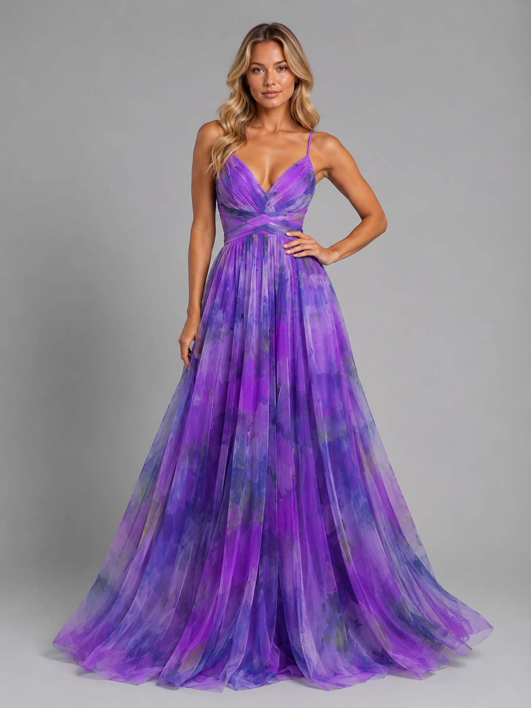 Dorvelli | Women's Maxi Dress – Floral V-Neck