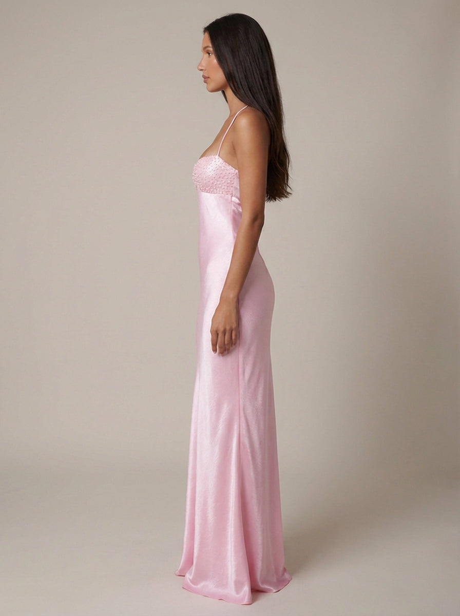 Dorvelli | Women's Maxi Dress – Formal Beaded Halter