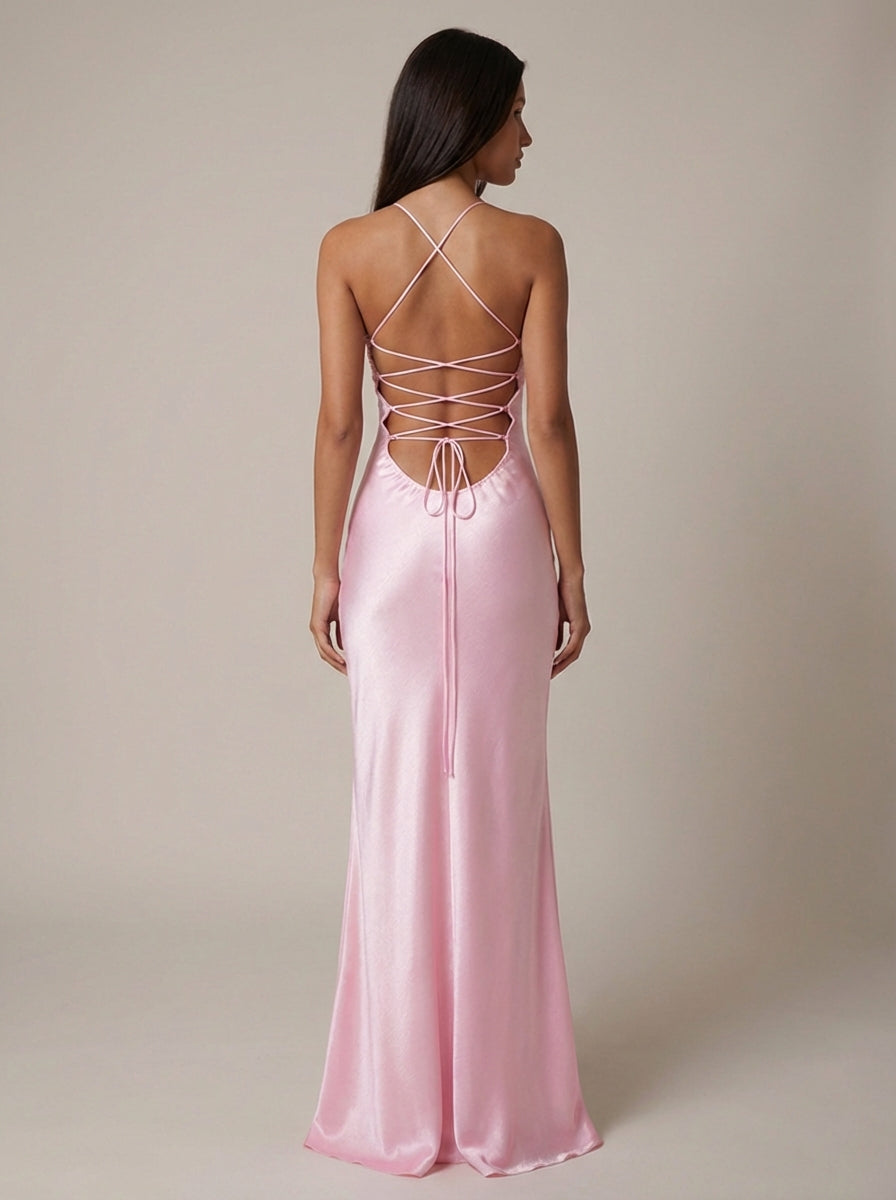 Dorvelli | Women's Maxi Dress – Formal Beaded Halter