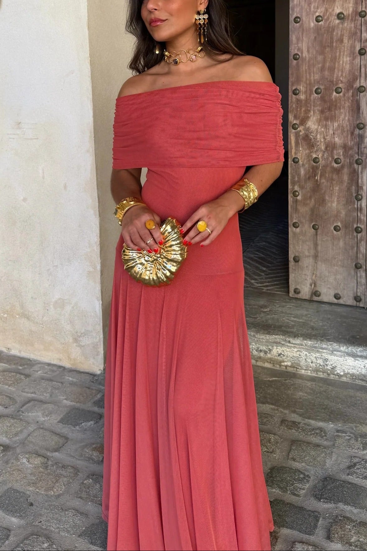 Dorvelli | Women's Maxi Dress – One-Shoulder Summer