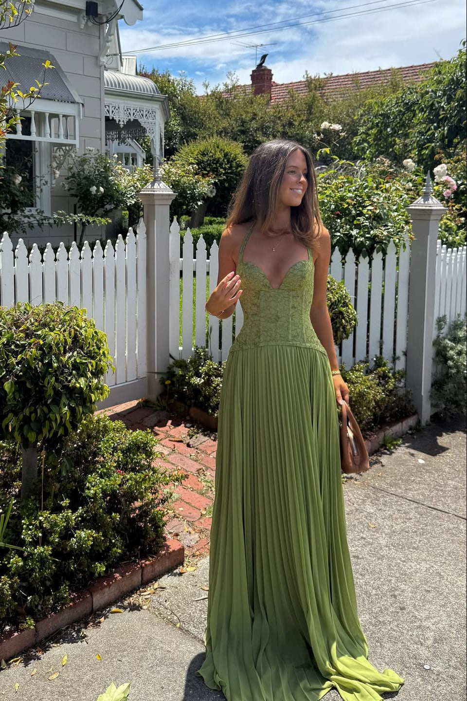 Dorvelli | Women's Maxi Dress – Pleated Corset Wedding