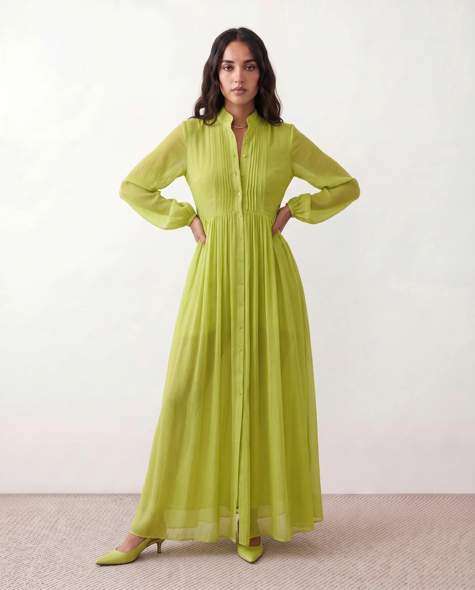 Dorvelli | Women's Maxi Dress – Raissa Button Front