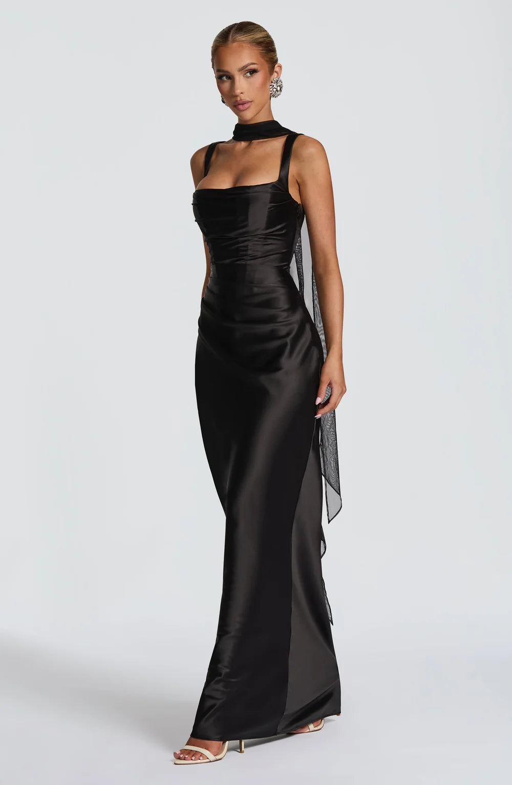Dorvelli | Women's Maxi Dress – Ruched Waist