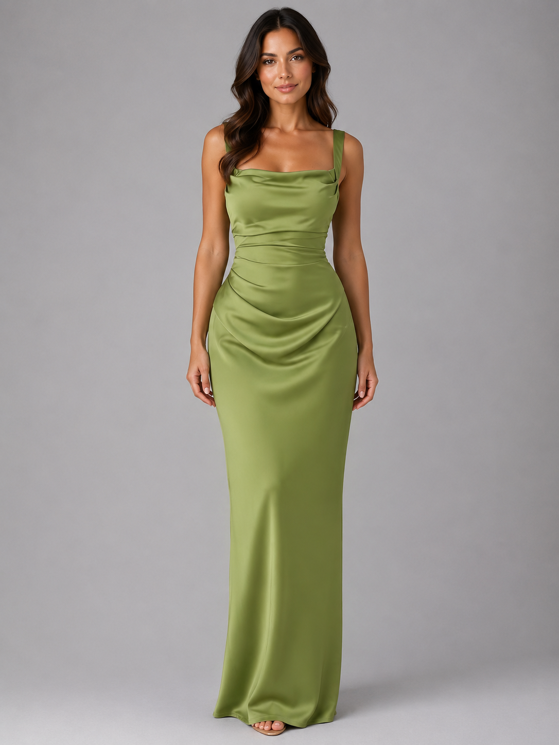 Dorvelli | Women's Maxi Dress – Ruched Waist