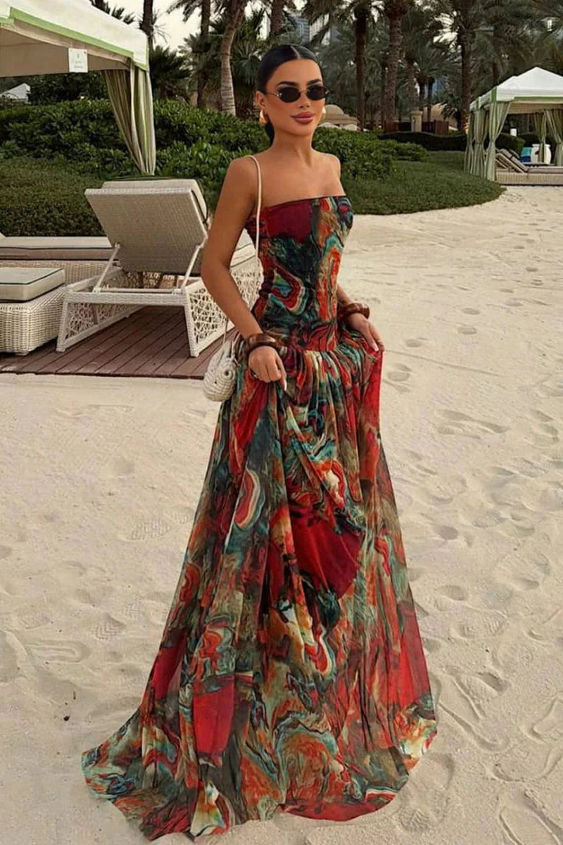 Dorvelli | Women's Maxi Dress – Strapless Vacation Summer