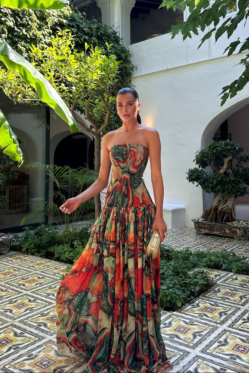 Dorvelli | Women's Maxi Dress – Strapless Vacation Summer