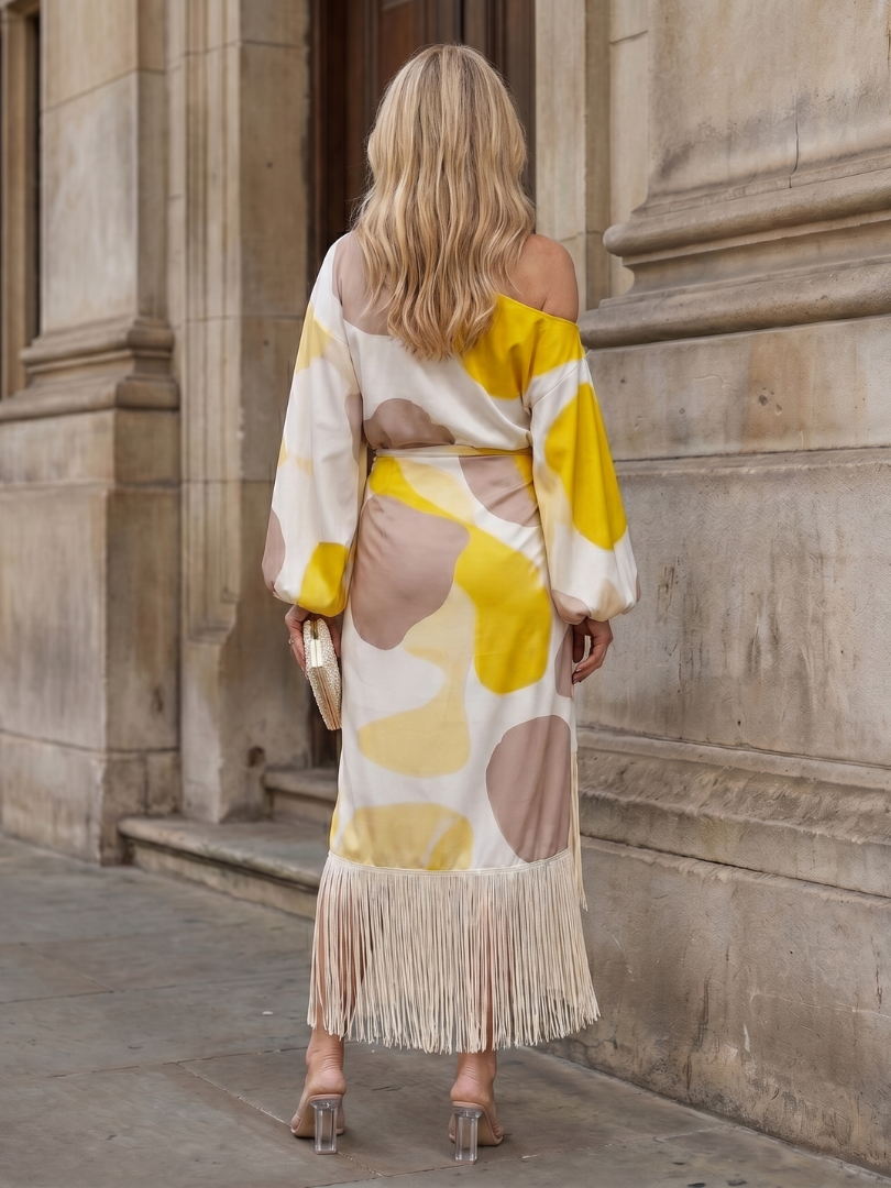 Dorvelli | Women's Midi Dress – Abstract Print